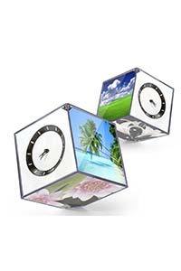 cube photo horloge